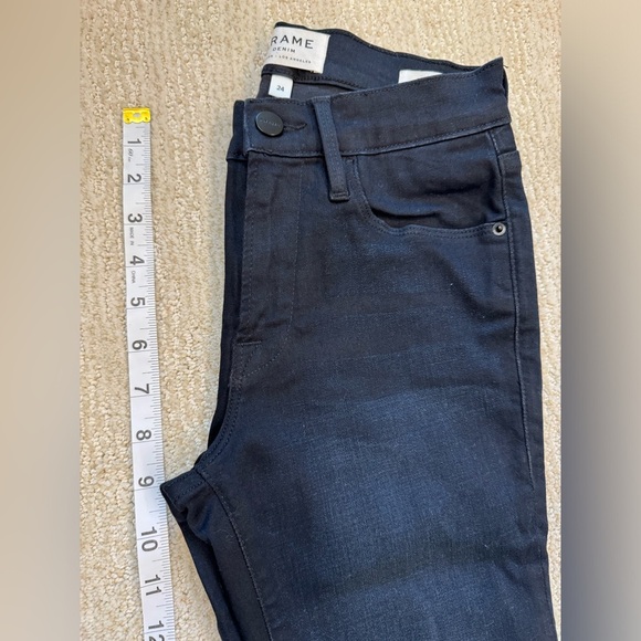 FRAME Denim Le High Skinny Triple Fringe-hem Jeans Size 24 - Picture 10 of 15